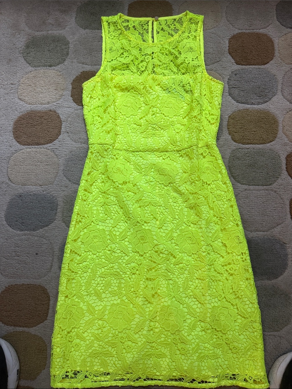Stunning J.Crew Collection Neon Yellow Lace Sheath Dress - Women's
